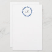 Indigo Waterverf verliest adem Briefpapier (Voorkant / Achterkant)