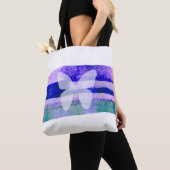 Indigo Waterverf vlinder Tote Bag (Dichtbij)