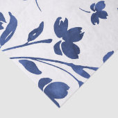 Indigo Waterverf Vloerstenen Tissuepapier (Detail)