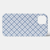 Indigo, White Preppy Checks Samsung Note 4 Coque (Verso (horizontal))
