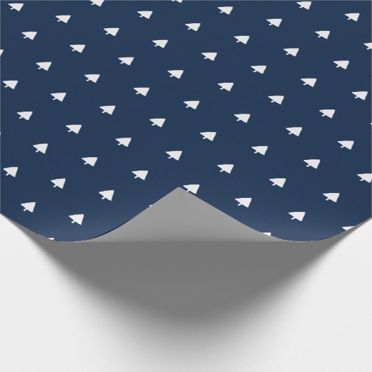 Indigo Winter Tree Waterverf Pattern Cadeaupapier (Hoek)