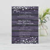 Indigo Wood Wedding Invitation Kaart (Staand voorkant)