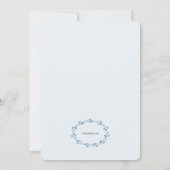 Indigo Wreath Invitation religieuse (Dos)