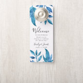 Indigobladeren | Bruiloft Welkom & niet storen (Op knop)