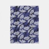 Indigopalmen Fleece Deken (Voorkant)