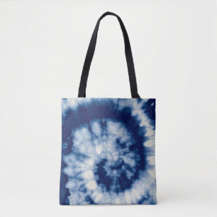 Indigoronde. Bohemiene Tie Dye. Blue Roll Psychede Draagtas