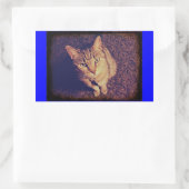 Indigo's vraag rechthoekige sticker (Tas)