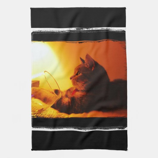 Indigo's Wine Glass Theedoek (Verticaal)