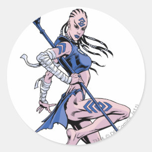 Indigostam 1 ronde sticker