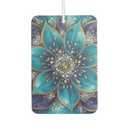 IndigoTealFloralMandala  Luchtverfrisser
