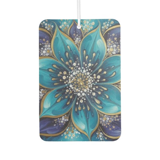 IndigoTealFloralMandala  Luchtverfrisser (Voorkant)