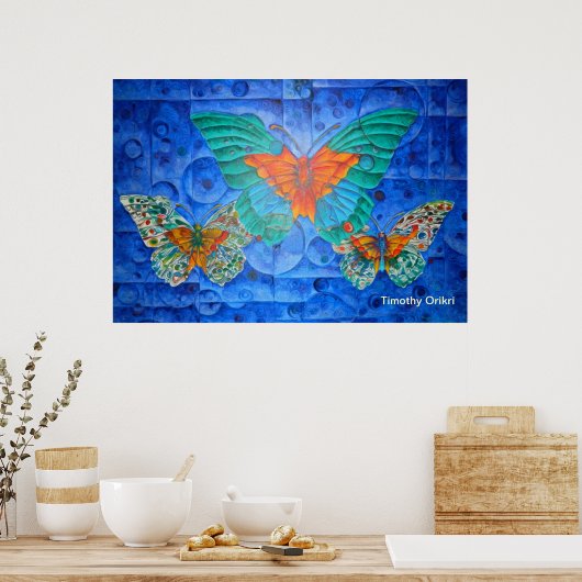 Indigovlucht Poster (Keuken)