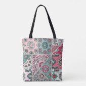 Indisch Arabisch Patchwork Quilt  Draagtas (Achterkant)