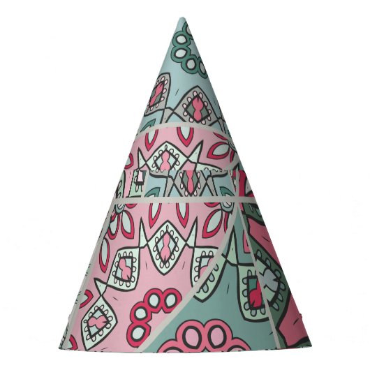 Indisch Arabisch Patchwork Quilt Feesthoedjes (Voorkant)