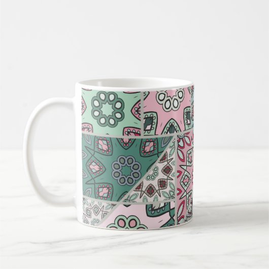 Indisch Arabisch Patchwork Quilt Koffiemok (Links)
