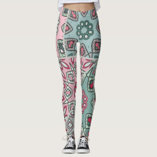 Indisch Arabisch Patchwork Quilt Leggings