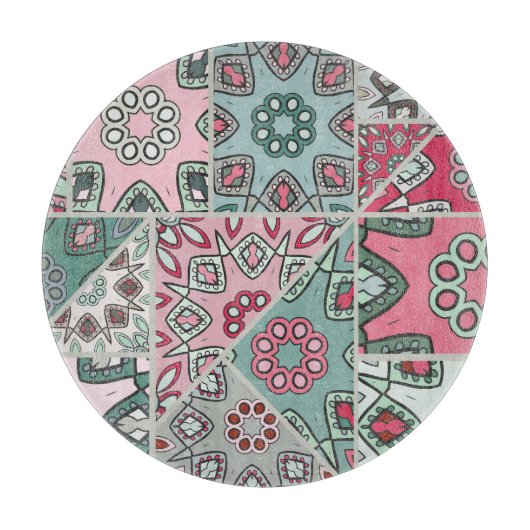 Indisch Arabisch Patchwork Quilt Snijplank (Voorkant)