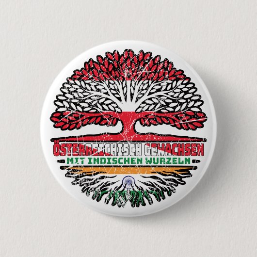 Indisch Österreichisch Österreich Baum Ronde Button 5,7 Cm (Voorkant)