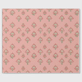 Indisch patroon op roze achtergrond cadeaupapier (Vlak)