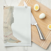 Indische arrior met Pipe-portret van Karl Bodmer Theedoek (Quarter Fold)