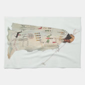 Indische arrior met Pipe-portret van Karl Bodmer Theedoek (Horizontaal)