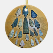 Indische Arrowead Keramisch Ornament (Voorkant)