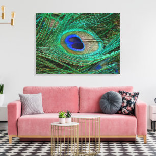 Indische blauwe dop met dop canvas afdruk