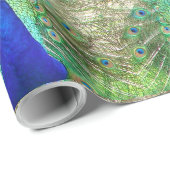 Indische blauwe pacock cadeaupapier (Rol Hoek)