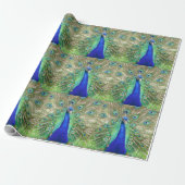 Indische blauwe pacock cadeaupapier (Uitgerold)