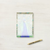 Indische blauwe pacock post-it® notes (Op bureau)