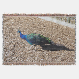 Indische Blauwe Pauw Dekbed Deken