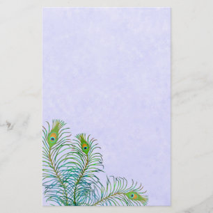 Indische blauwe pauwveren briefpapier