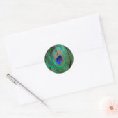 Indische blauwe pekkervaar ronde sticker (Envelop)