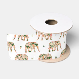 Indische bloem paisley sierlijke olifanten lint