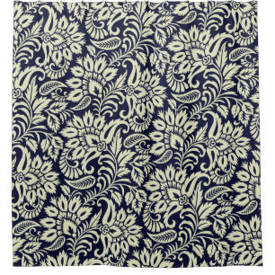 Indische Bloemen Grond Ontwerp Douchegordijn