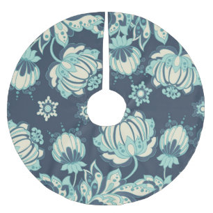 Indische Bloemen  Naadloos Patroon Kerstboom Rok