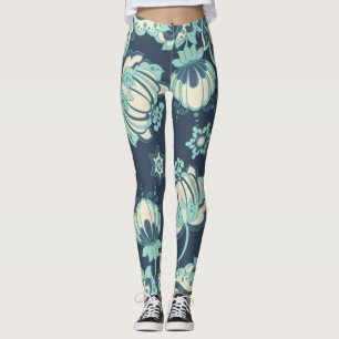 Indische Bloemen Naadloos Patroon Leggings
