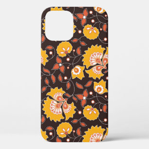 Indische bloemige gekleurde  naadloos iPhone 12 hoesje