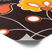 Indische bloemige gekleurde  naadloos poster (Hoek)