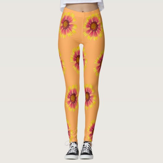 Indische bordbloem leggings (Voorkant)