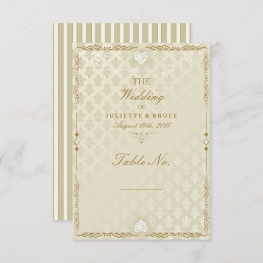 Indische bruiloft III - Tafelnummer Kaart (Voorkant / Achterkant)