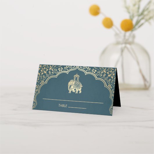 Indische bruiloft-kaart Faux Gold Foil (Voorkant)