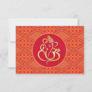 Indische bruiloft RSVP Kaartje