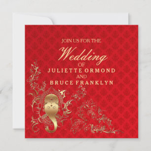 Indische bruiloft - Uitnodigingskaart Kaart