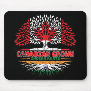 Indische Canadese vlag voor bomen in Canada Muismat