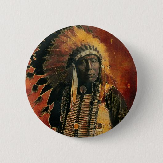 Indische_Chef Ronde Button 5,7 Cm (Voorkant)