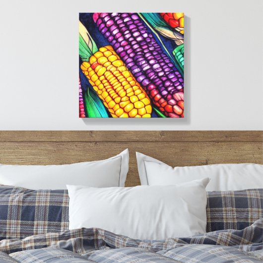 Indische corn canvas afdruk (Insitu (Slaapkamer))