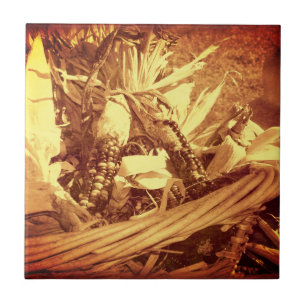 Indische corn met blik tegeltje