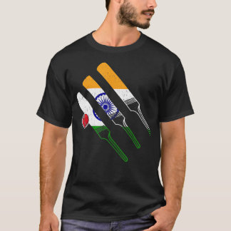 Indische cricket vlag voor cricketspeler Cr T-shirt