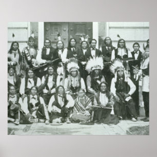 Indische delegatie van Sioux-leiders in Washington Poster